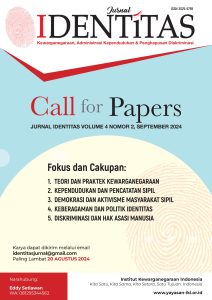 Jurnal Identitas Call for Paper