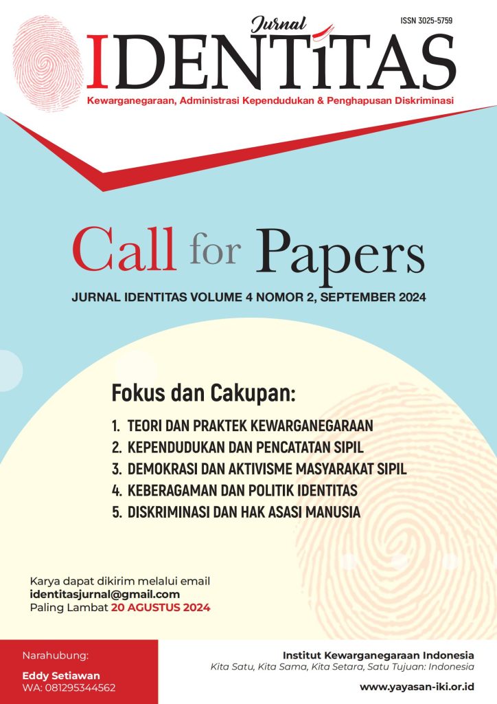 Jurnal Identitas Call for Paper