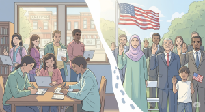 Kini pencari kerja dan pemohon kewarganegaraan Amerika wajib lolos skrining Anti Amerika.