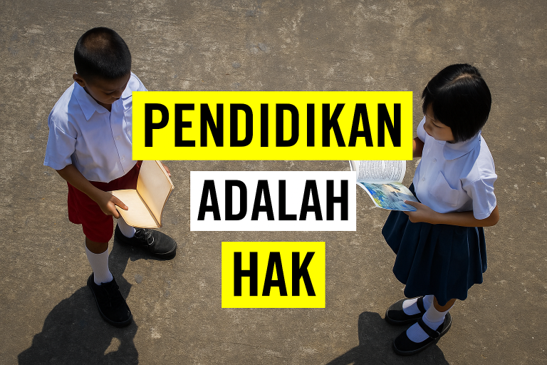 Konsitusi Indonesia tegas menyatakan bahwa pendidikan adalah hak bagi setiap warga negara.