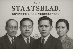 Gambar illustrasi menggambarkan tokoh-tokoh tionghoa