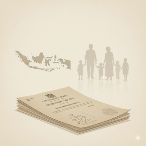 Subtle elements representing birthplace and ancestry without explicit national imagery. Calm, neutral tone, academic illustration style, minimalist, elegant composition.