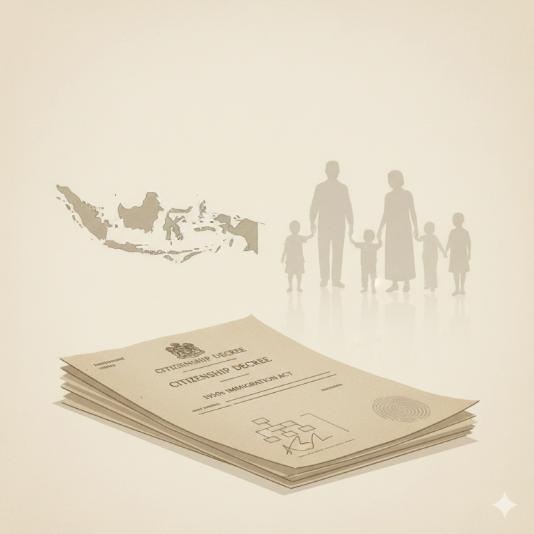 Subtle elements representing birthplace and ancestry without explicit national imagery. Calm, neutral tone, academic illustration style, minimalist, elegant composition.