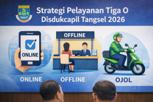 Strategi Pelayanan Tiga O Disdukcapil Tangsel 2026