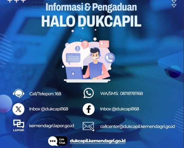 Halo Dukcapil dapat dimanfaatkan masyarakat untuk memperoleh informasi dan pengaduan soal kepedudukan dan pencatatan sipil.