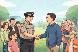 Mewargakan kepolisian adalah menempatkan polisi bersama-sama masyarakat sipil dalam hubungan yang setara bukan semata alat koersi negara atas warga negara.