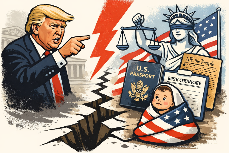 Gugatan pemerintahan Trump atas Birthright Citizenship di Amerika adalah sebuah pertaruhan kewarganegaraan bagi jutaan orang.