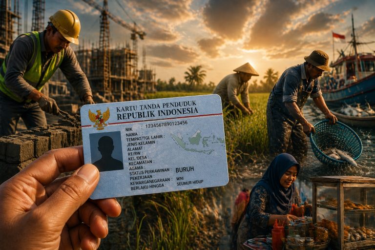 Pekerjaan sebagai buruh dapat dicantumkan di KTP Elektronik.