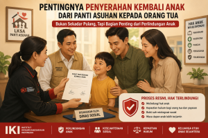 Ilustrasi penyerahan kembali anak dari panti asuhan kepada orang tua kandung secara resmi