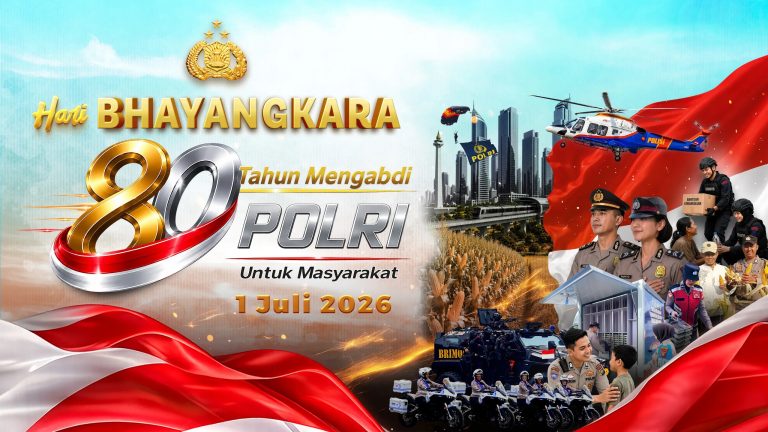 Bhayangkara Pelindung Masyarakat. Peringatan Hari Bhayangkara ke-80.