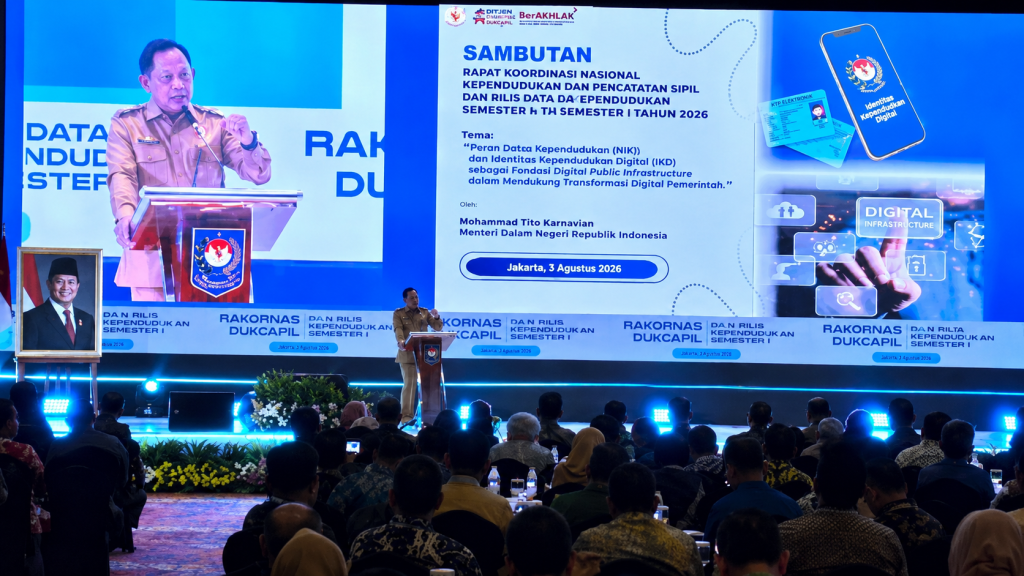 Mendagri Tito Karnavian Sampaikan Komitmennya terhadap Penguatan Infrastruktur Digital untuk Pelayanan Publik di Indonesia.